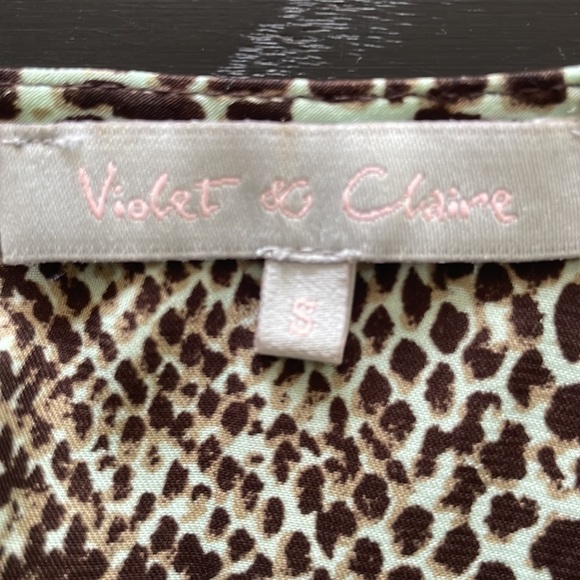 Mint and Brown Snakeskin Print Sleeveless Top - Picture 7 of 8